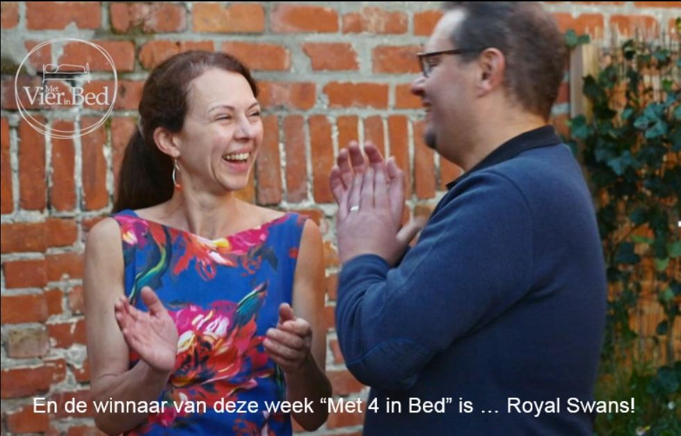 B&B Royal Swans winnaars Met 4 in bed op VTM