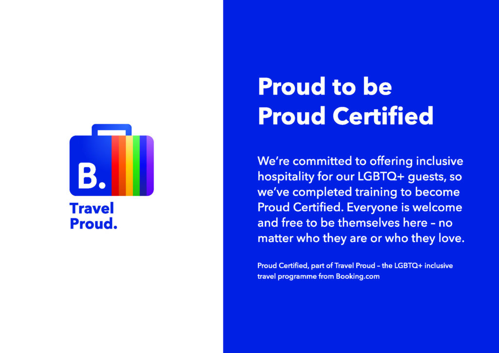 RoyalSwans Hotel B&B LGBTQ certified certification